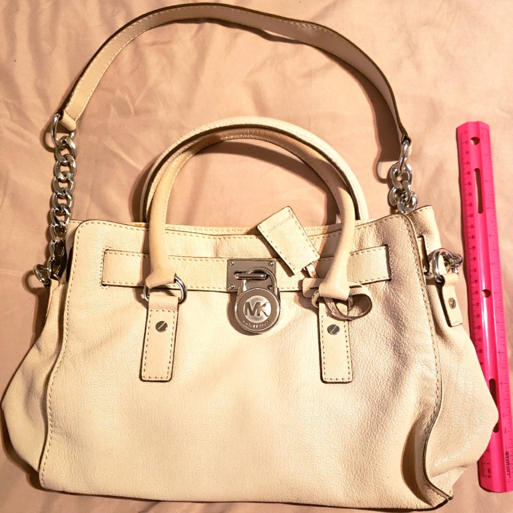 Cream Leather Michael Kors Purse